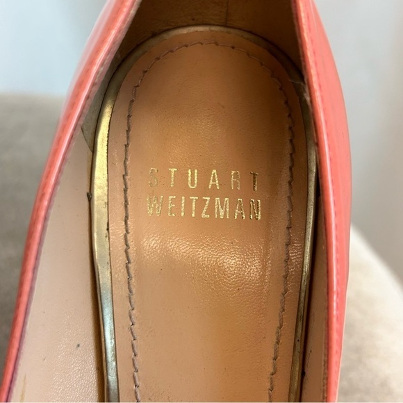 STUART Weitzman pink patent high heels Sz 6 - Picture 8 of 10